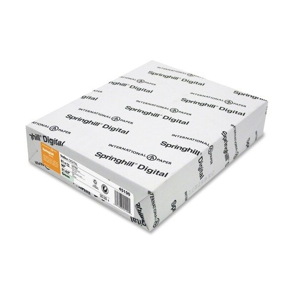 International Paper Springhill 045100, DIGITAL INDEX COLOR CARD STOCK, 90LB, 8.5 X 11, GREEN, 250, 250PK SGH045100 - main